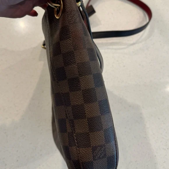 Louis Vuitton South Bank Damier Crossbody Shoulder Bag EBENE - Picture 5 of 15